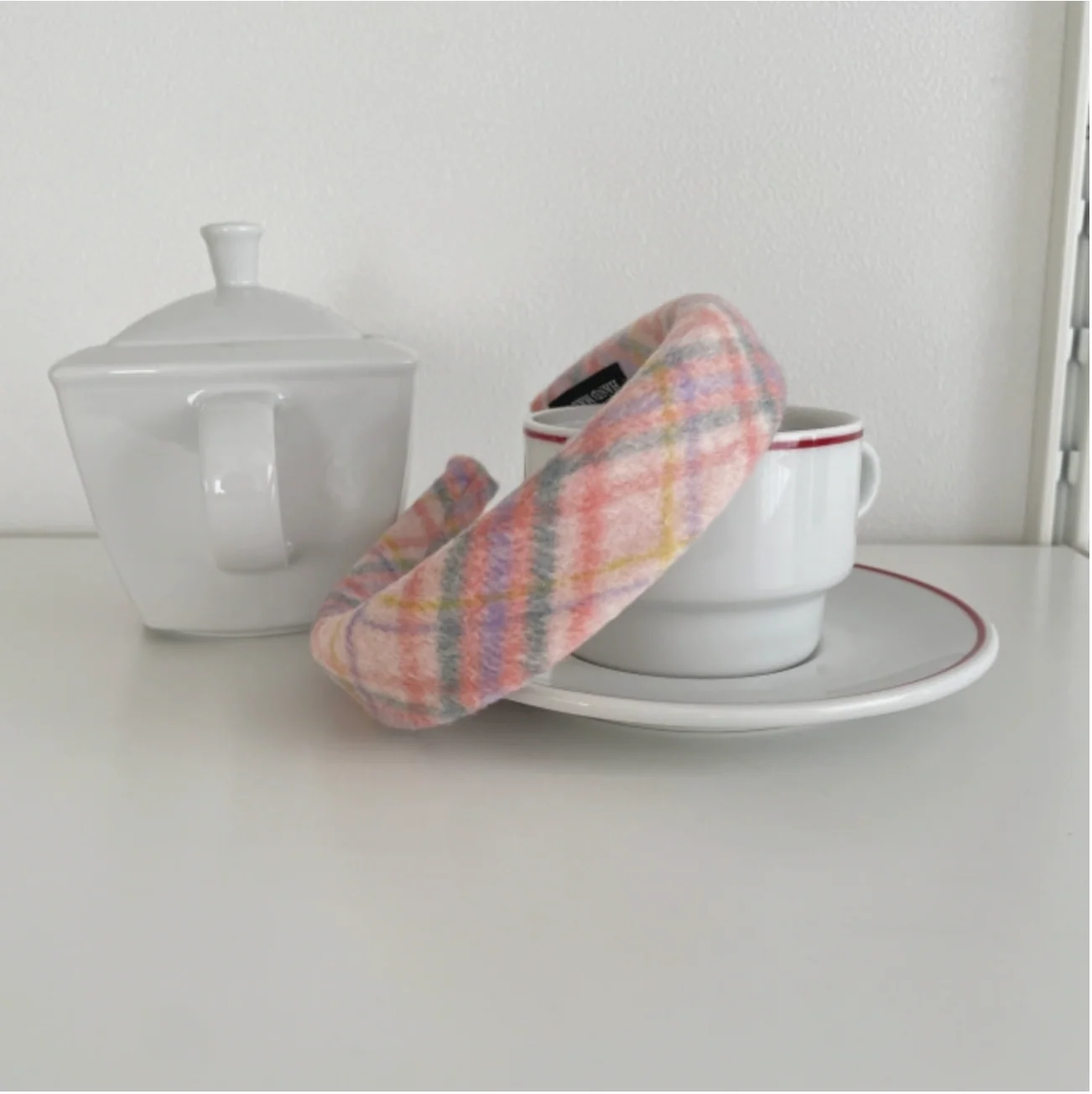 AMELIA Plaid padded headband - Image 4