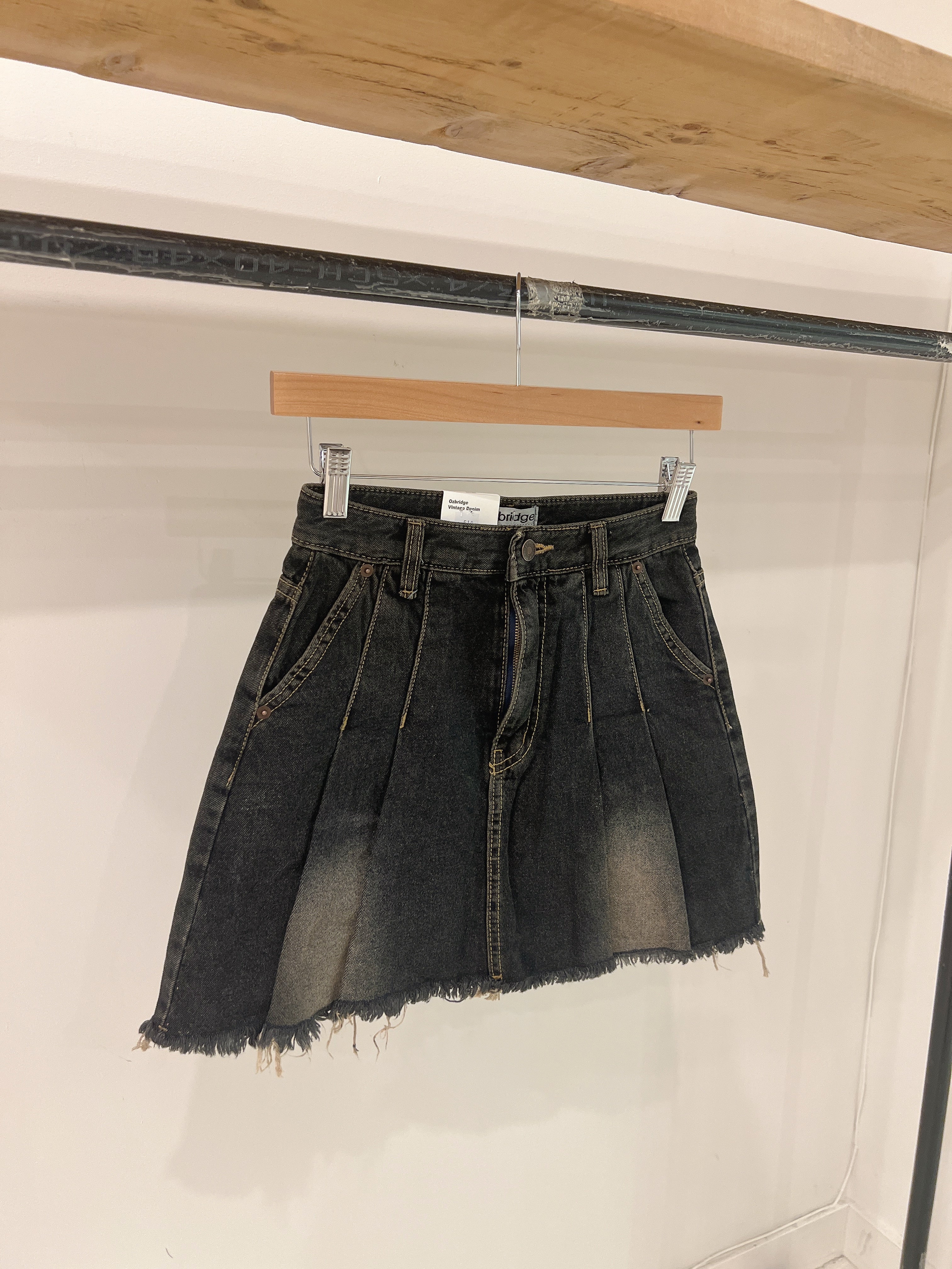 APRIL Acid wash denim skirt - Image 11