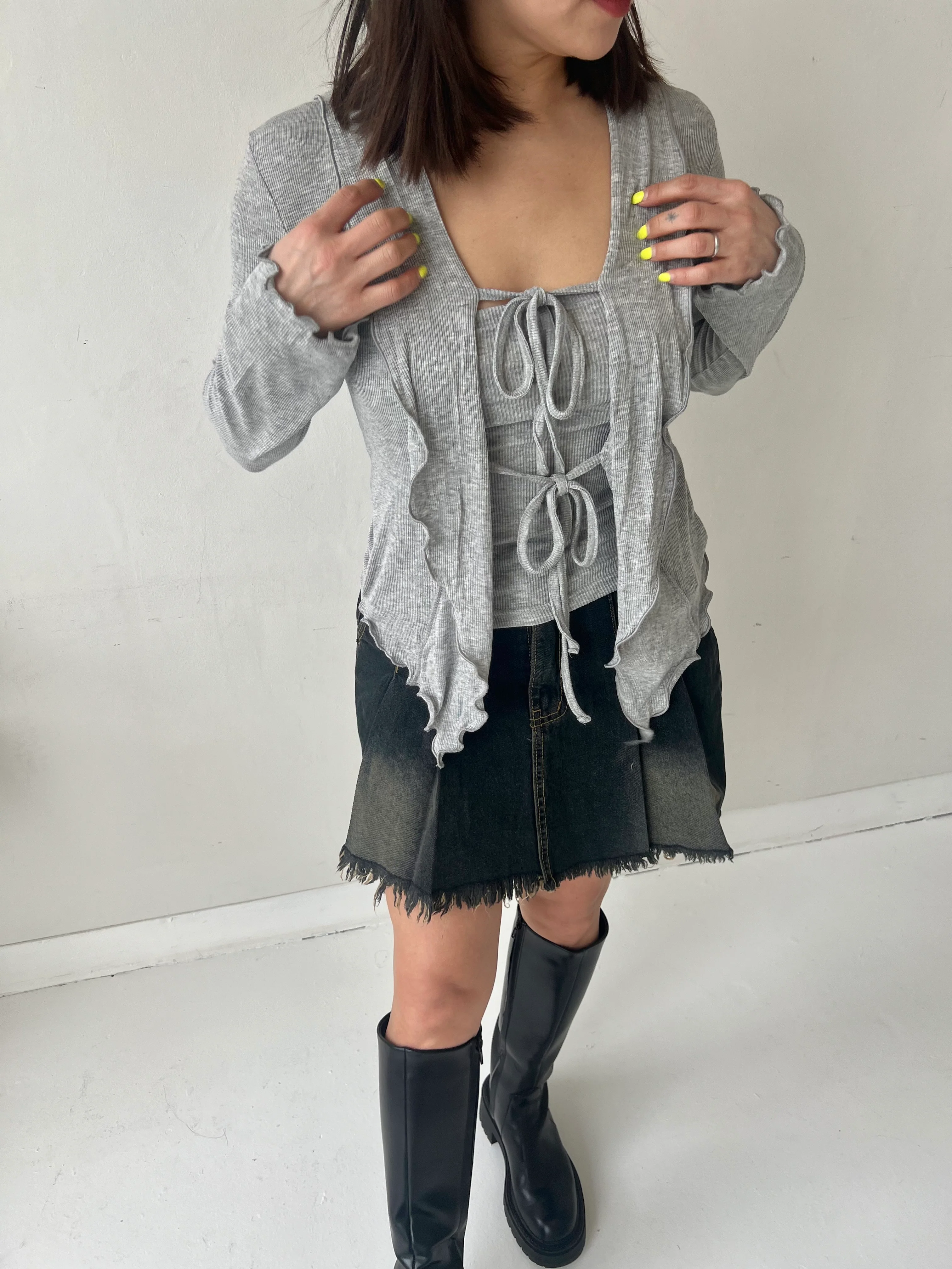 APRIL Acid wash denim skirt - Image 6