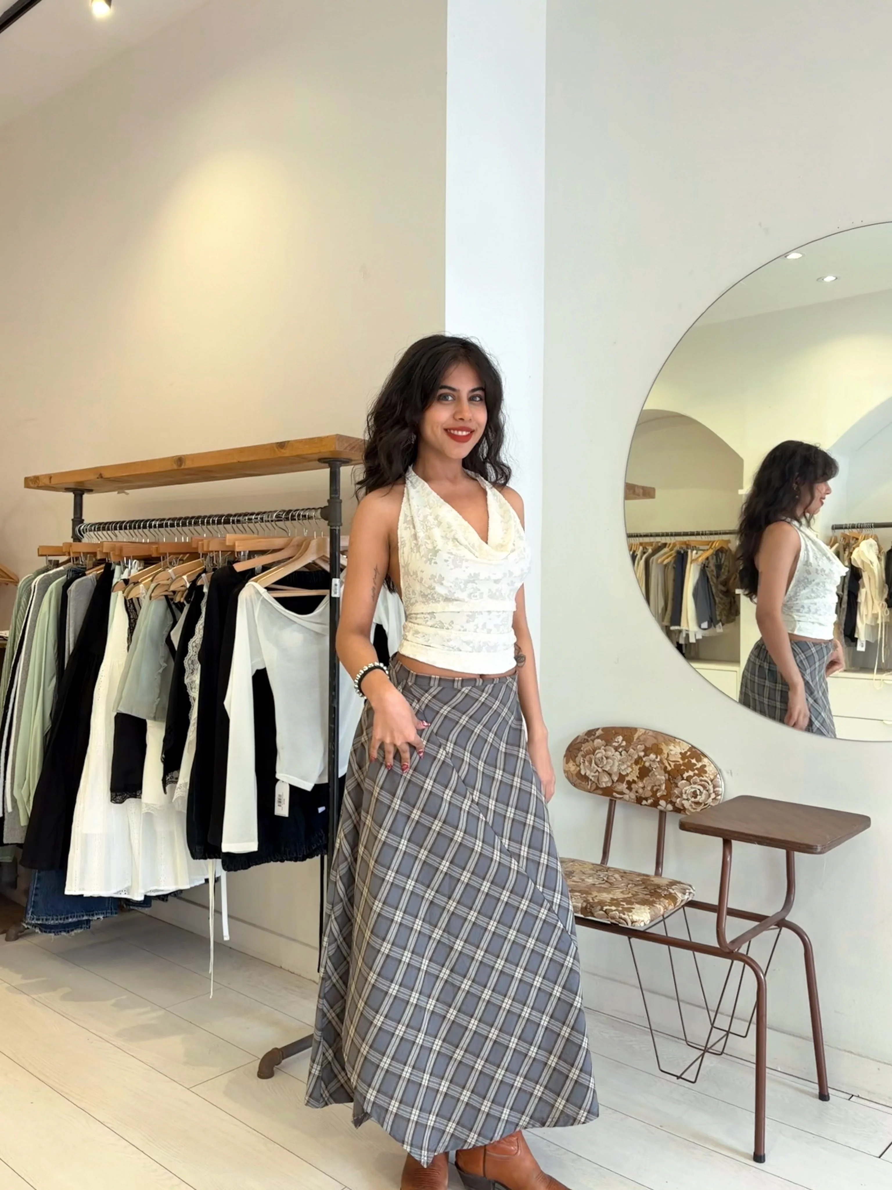 BLAIR Plaid maxi skirt - Image 3