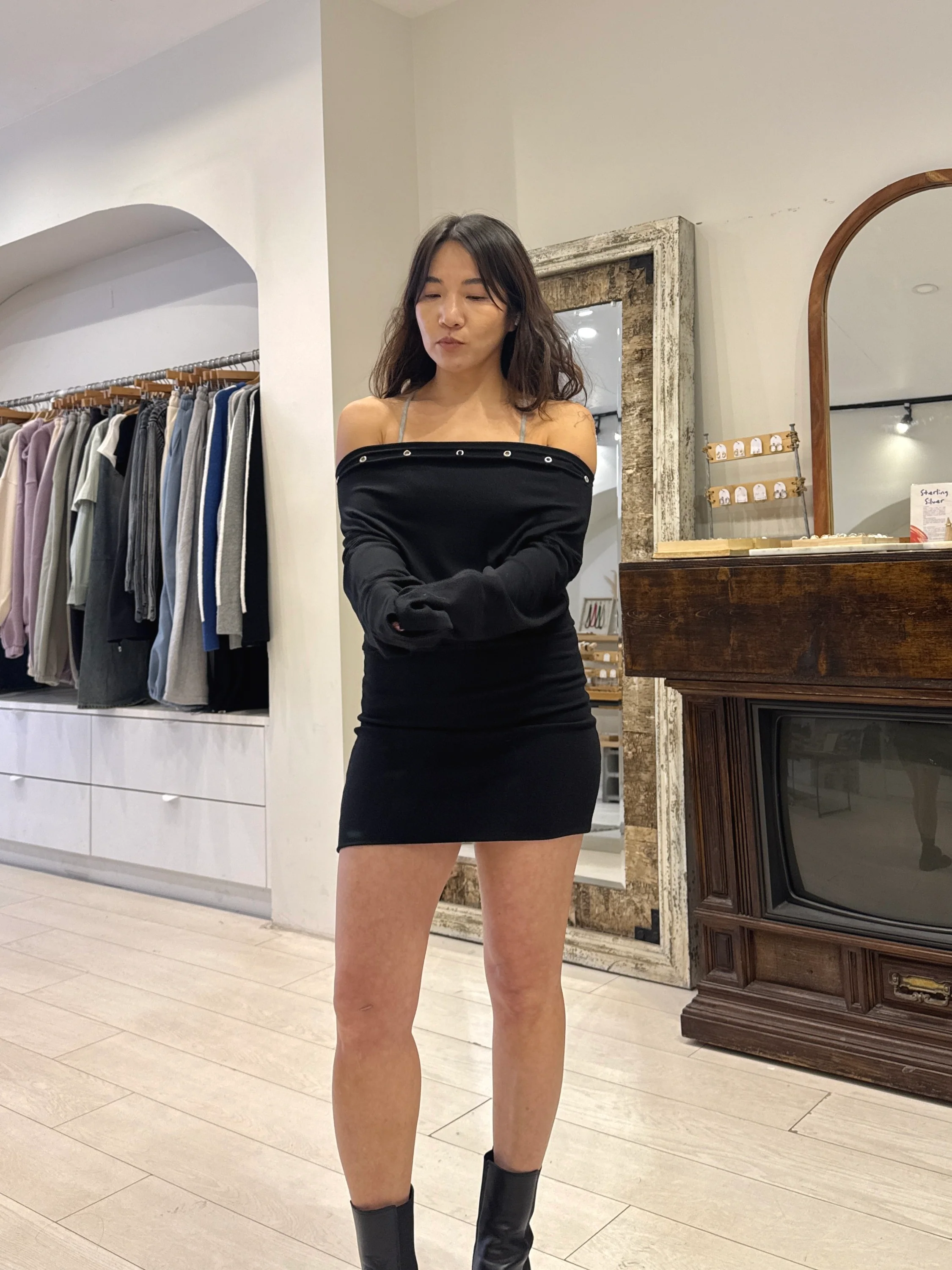 BOUT Off shoulder grommet dress - Image 11