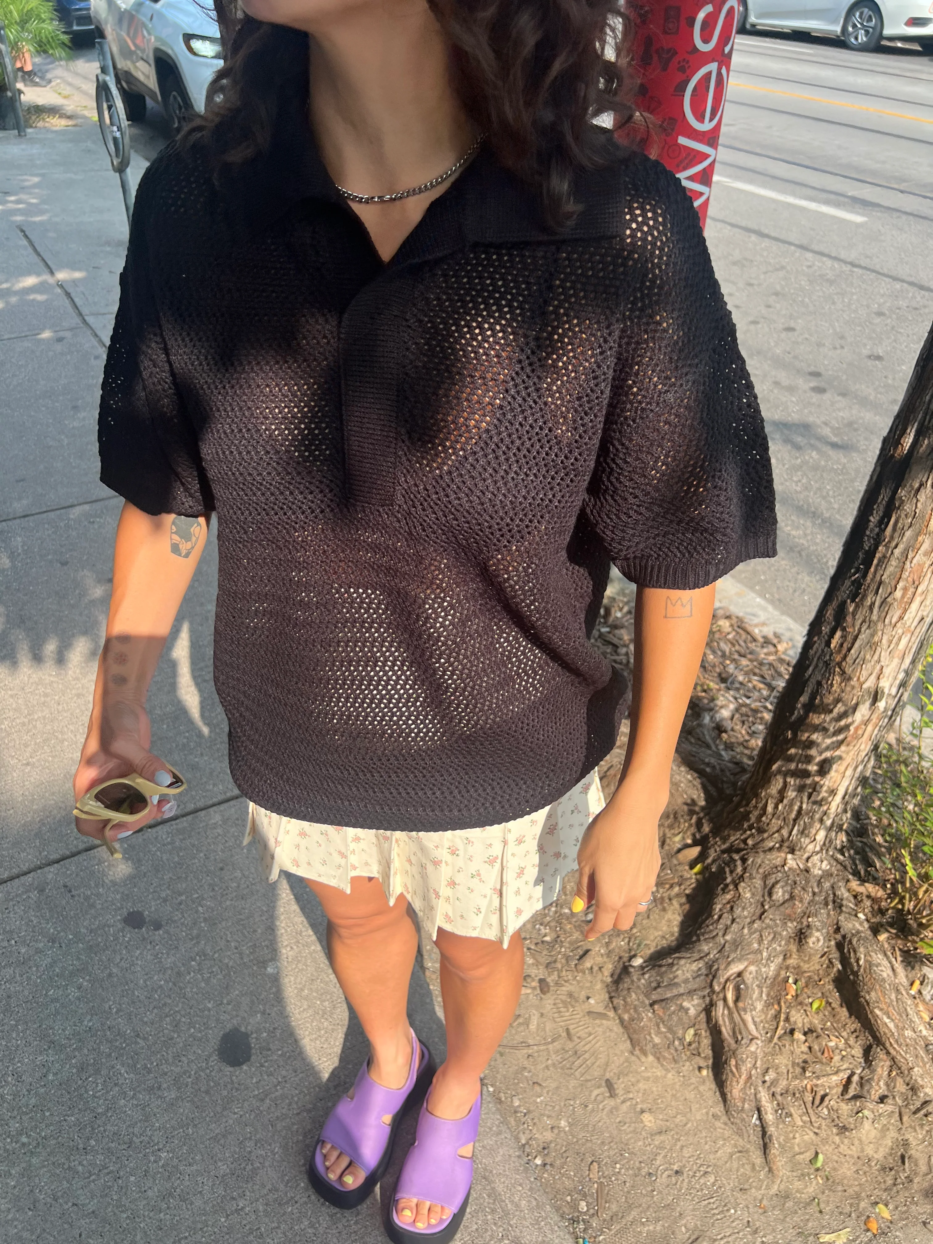 CLASS Oversized crochet top - Image 4