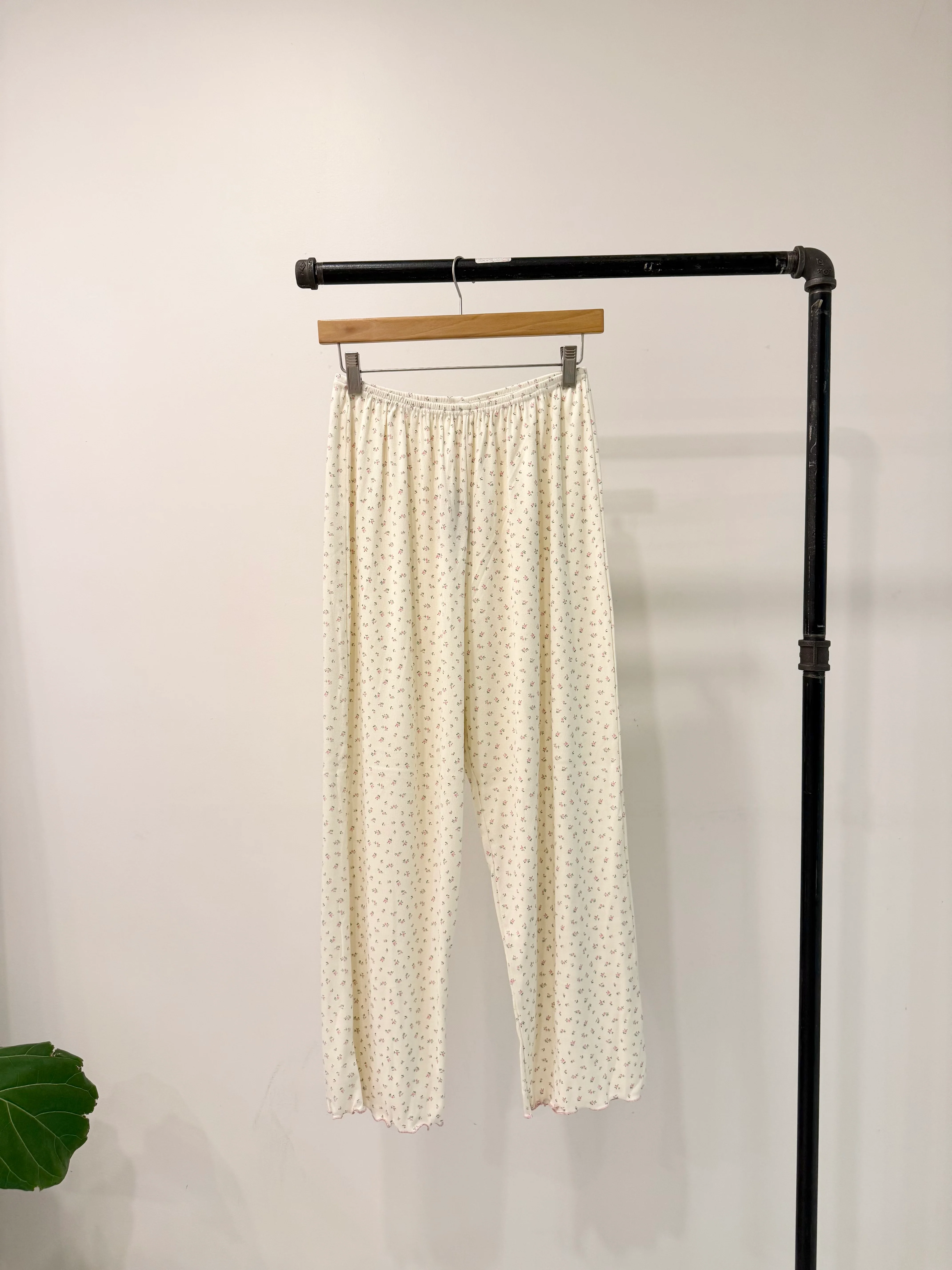 DELIO Flower print rib pants - Image 5