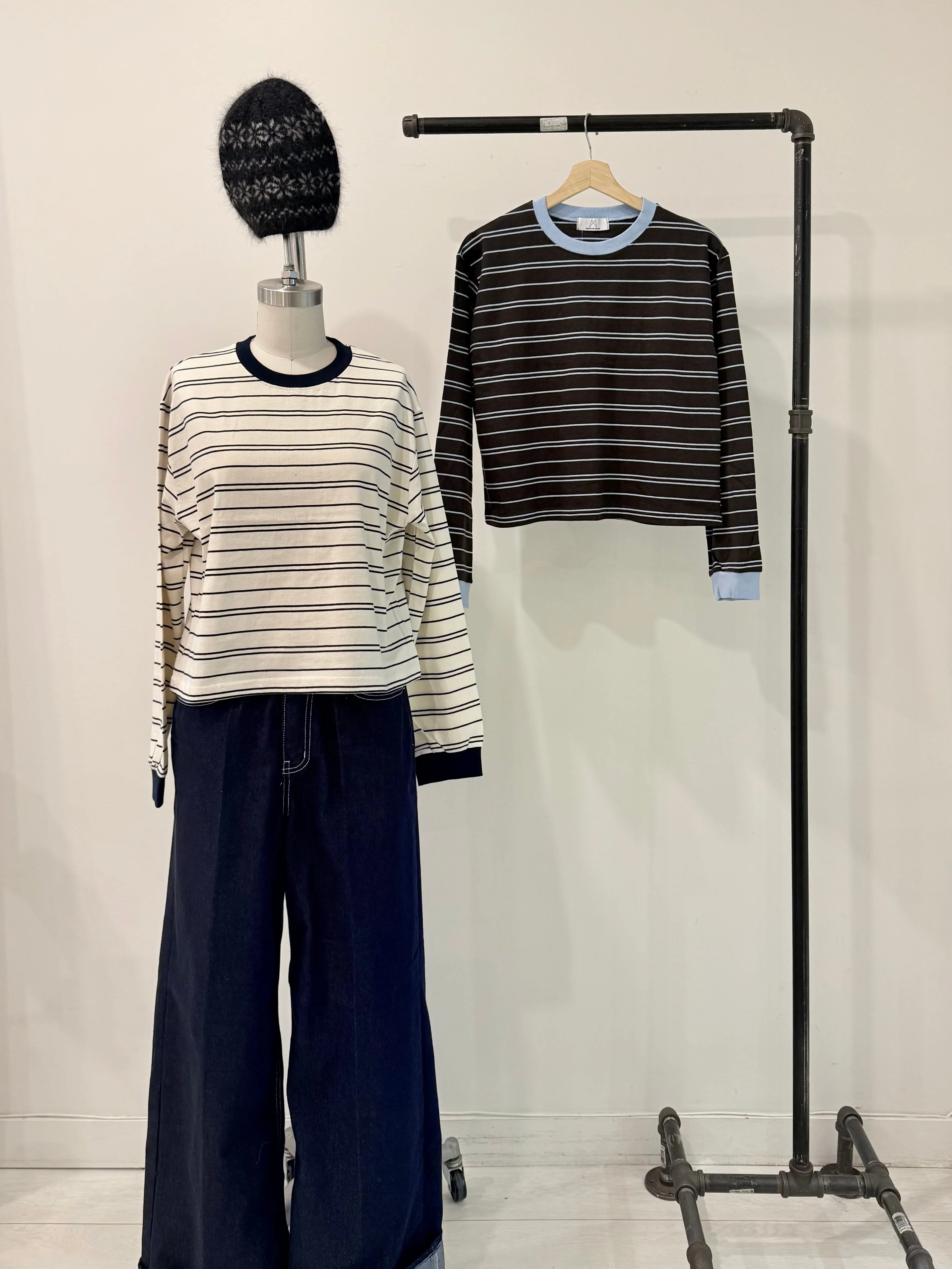 DOWN Striped long sleeve tee - Image 25