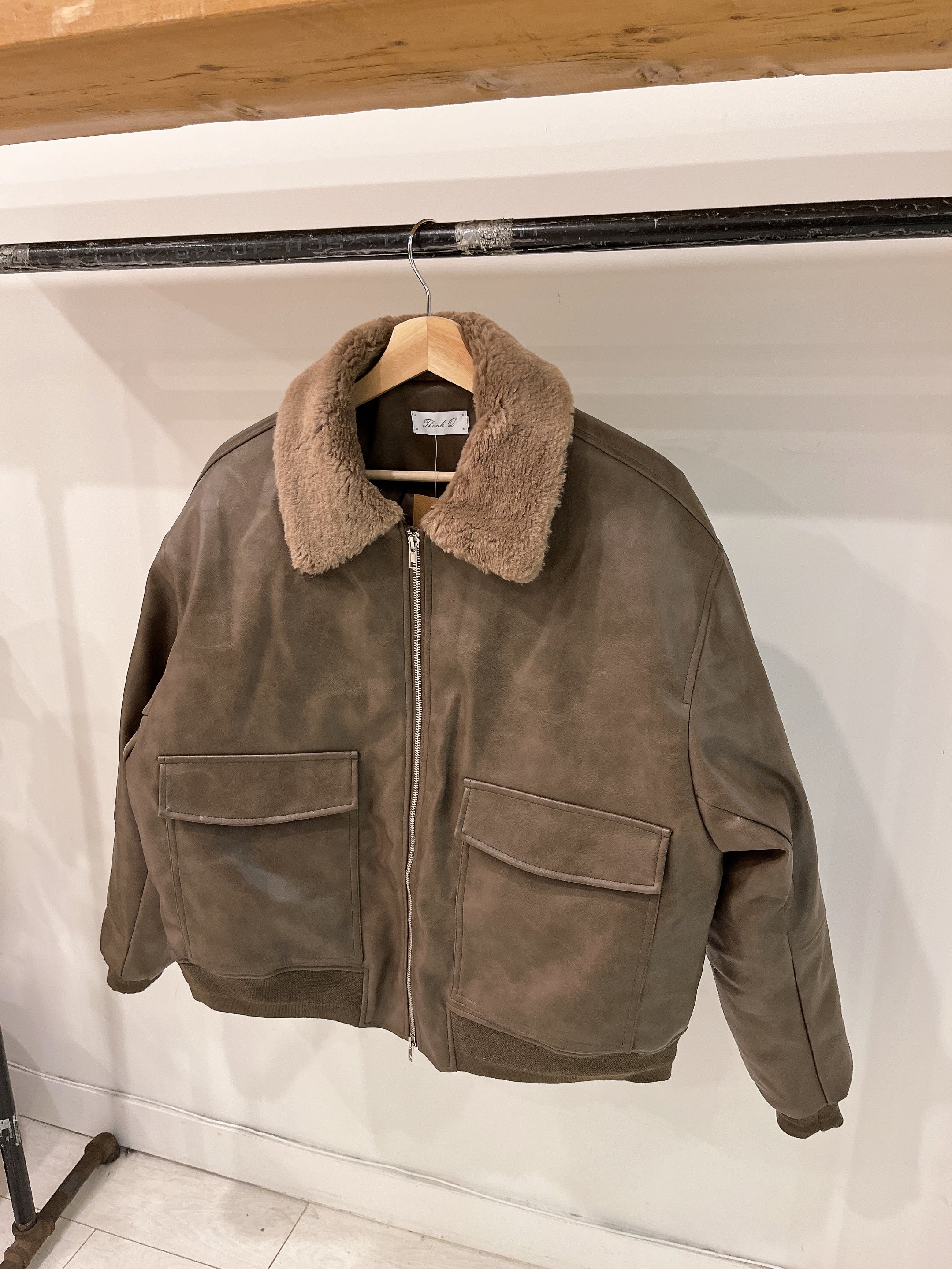 FIX Padded vegan leather jacket - Image 14