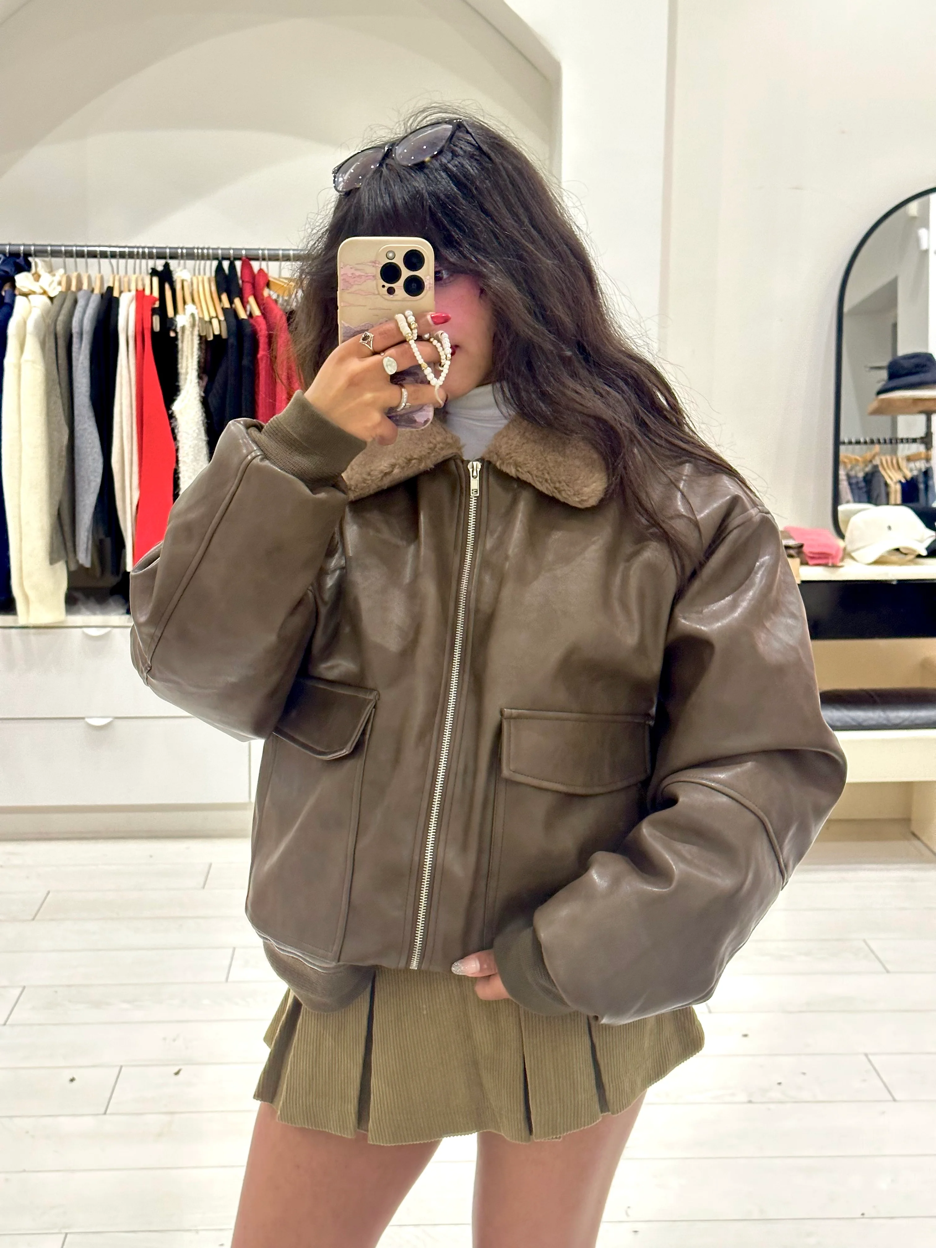 FIX Padded vegan leather jacket - Image 9
