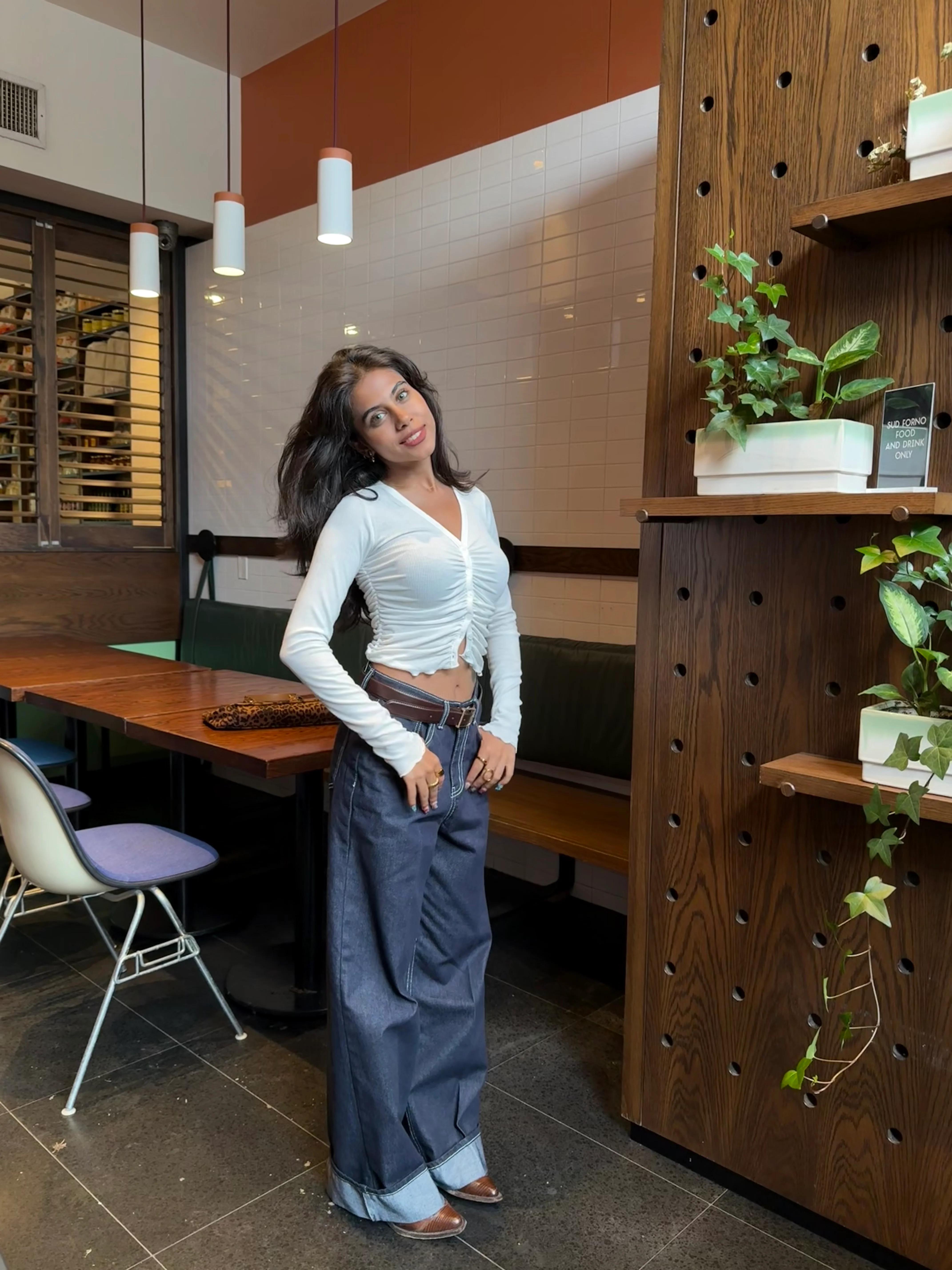 HOTO Ruched button-up top - Image 4