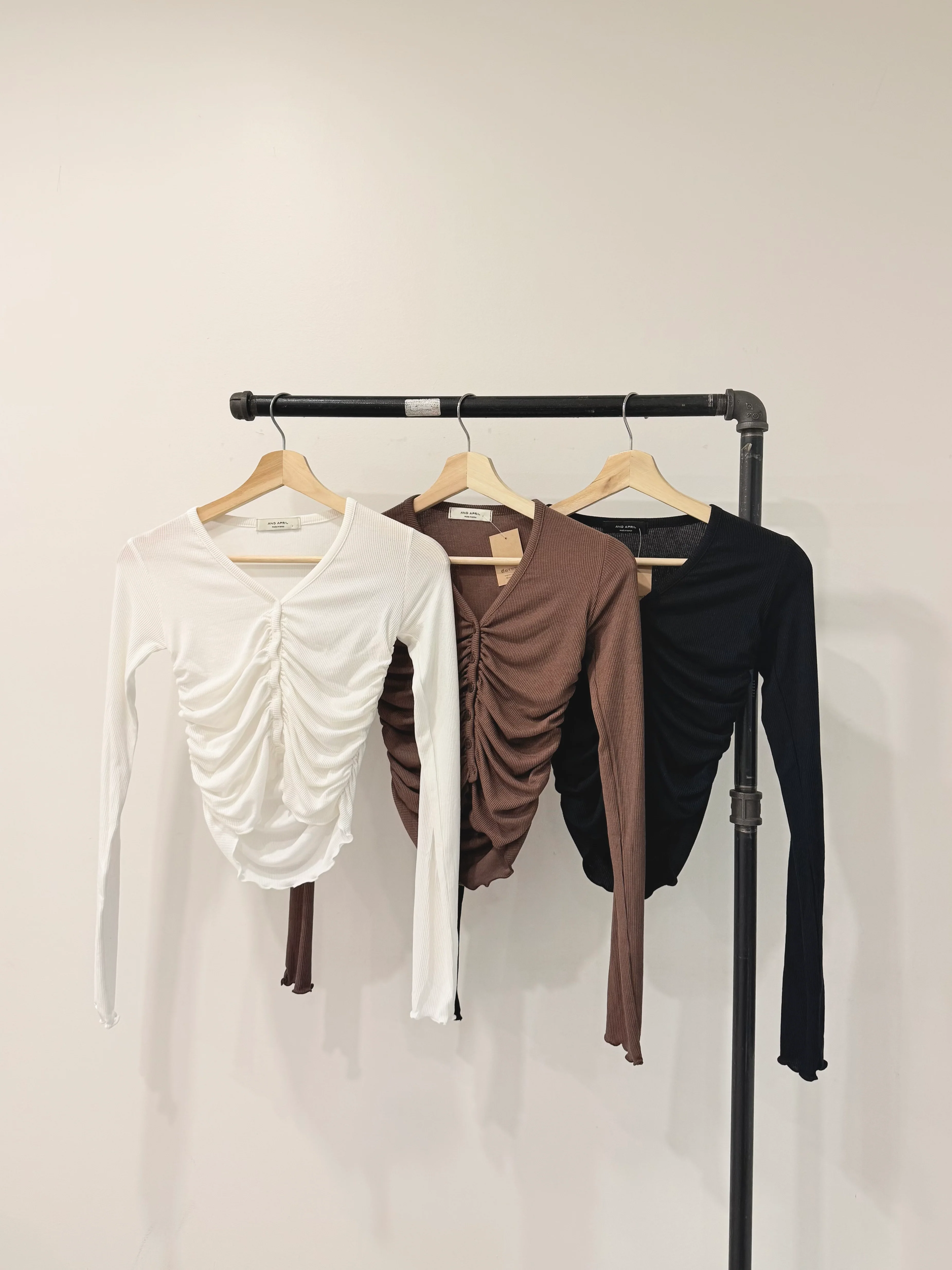 HOTO Ruched button-up top - Image 7