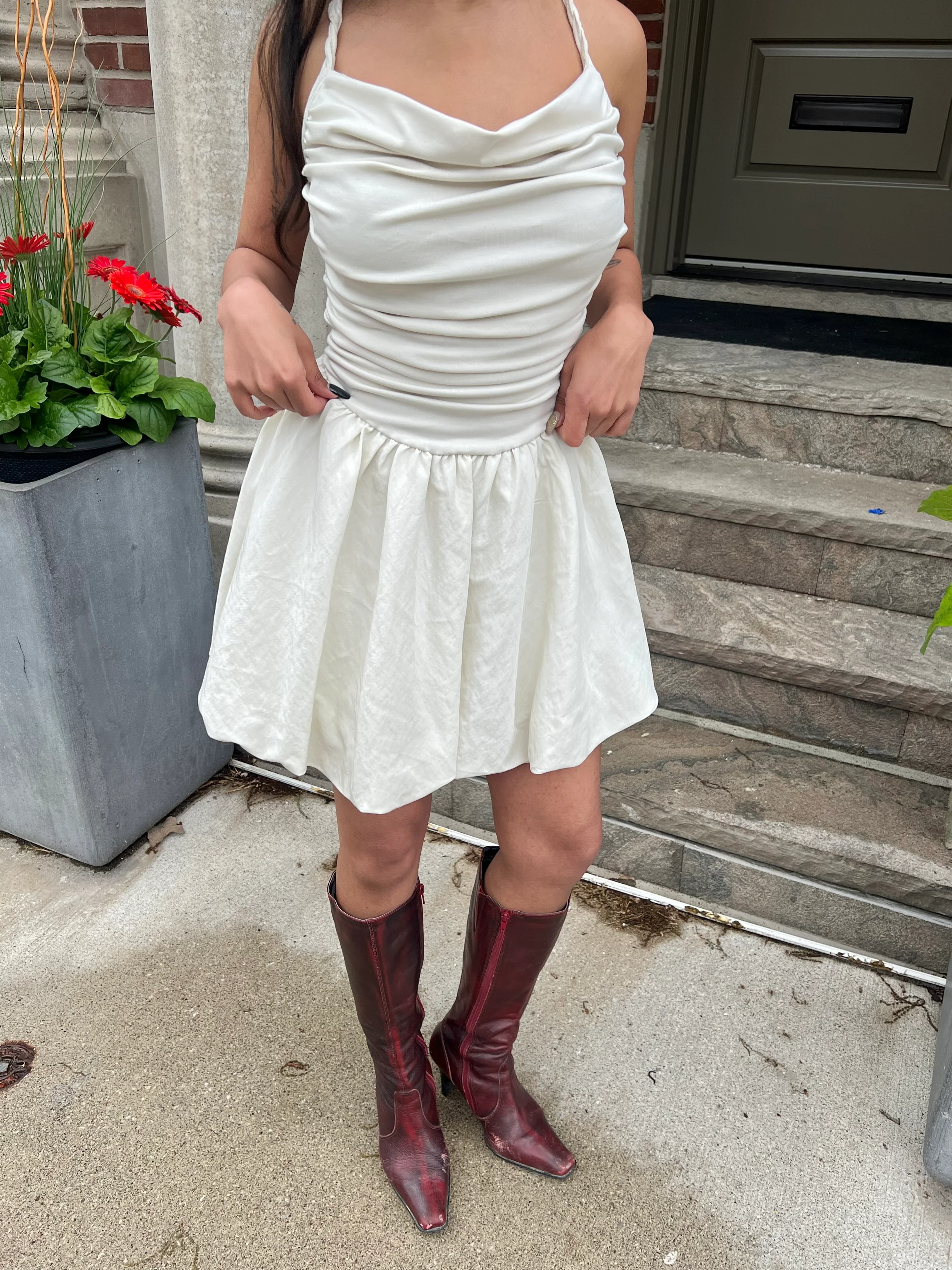 JULES Cowl-neck bubble dress - Image 5