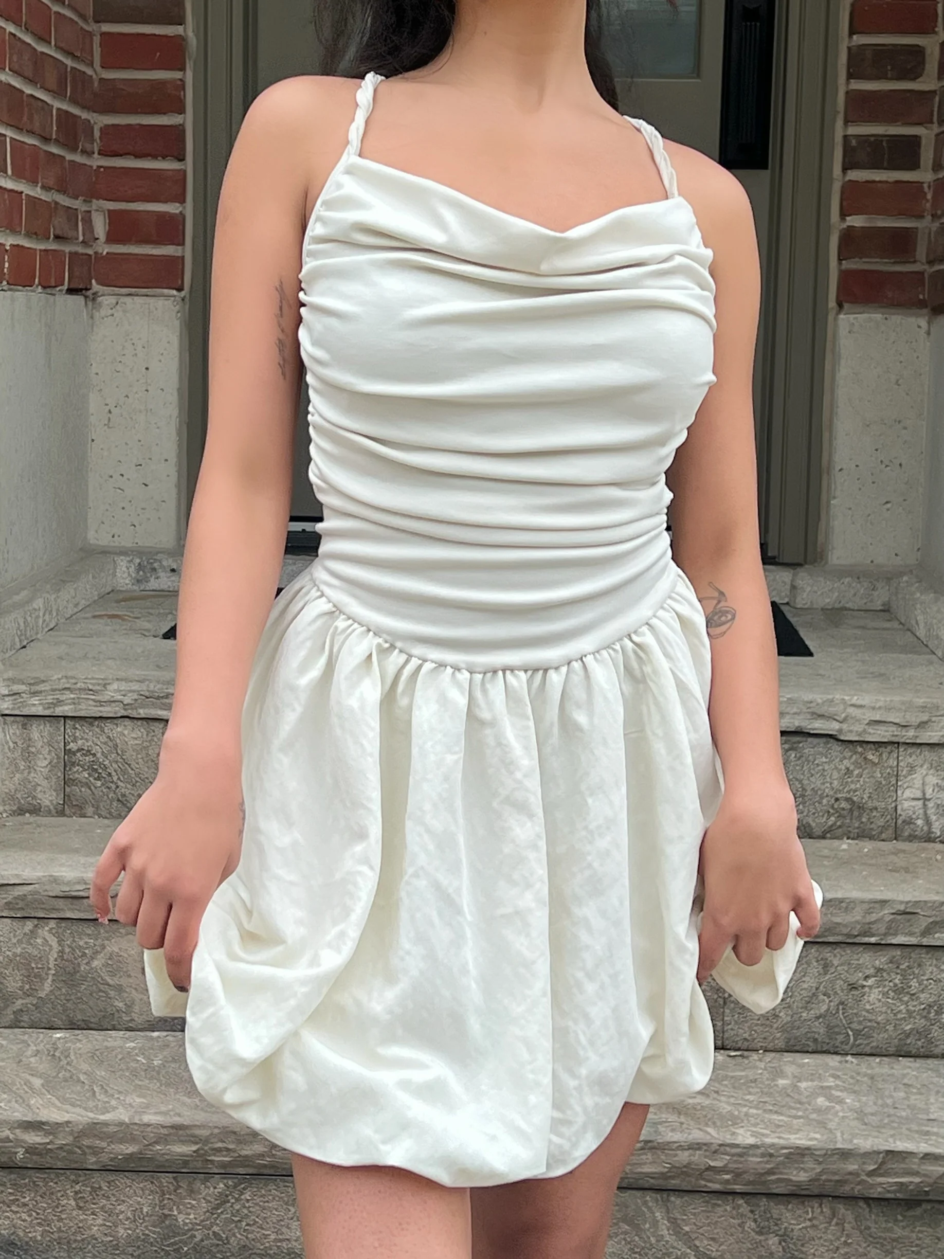 JULES Cowl-neck bubble dress - Image 9