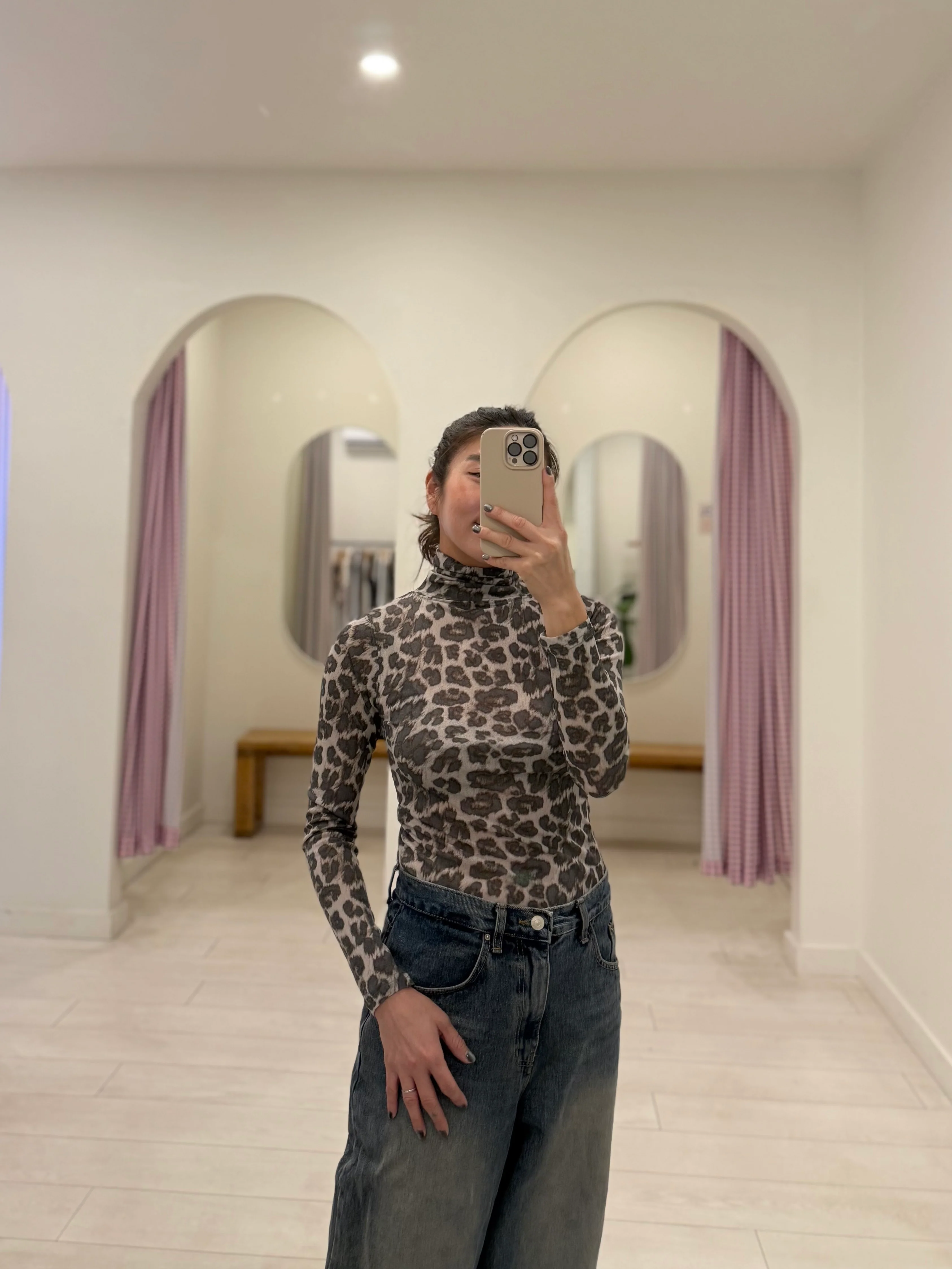 KISK Cheetah turtleneck top - Image 5