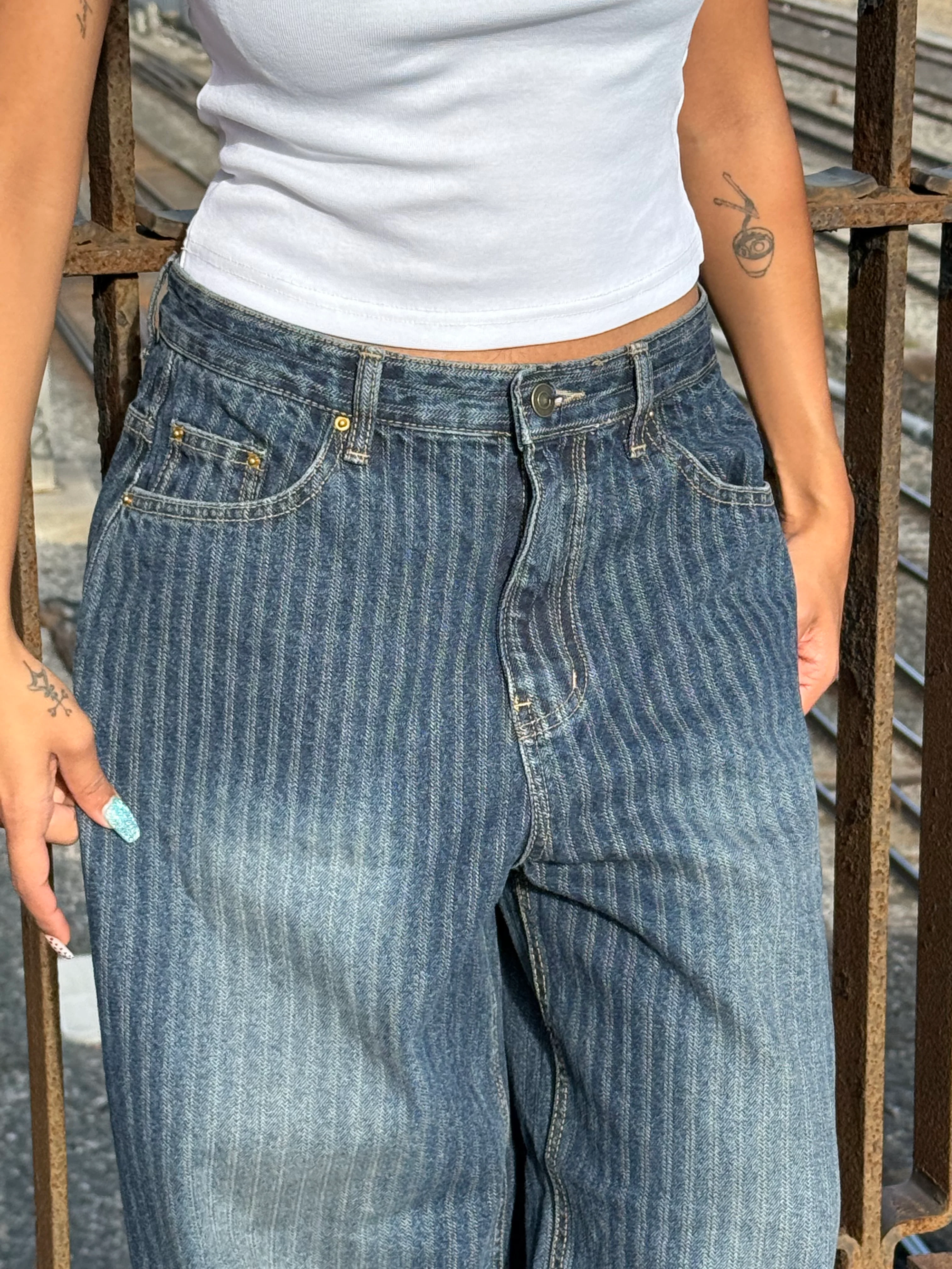 MEGO Striped denim jeans - Image 5