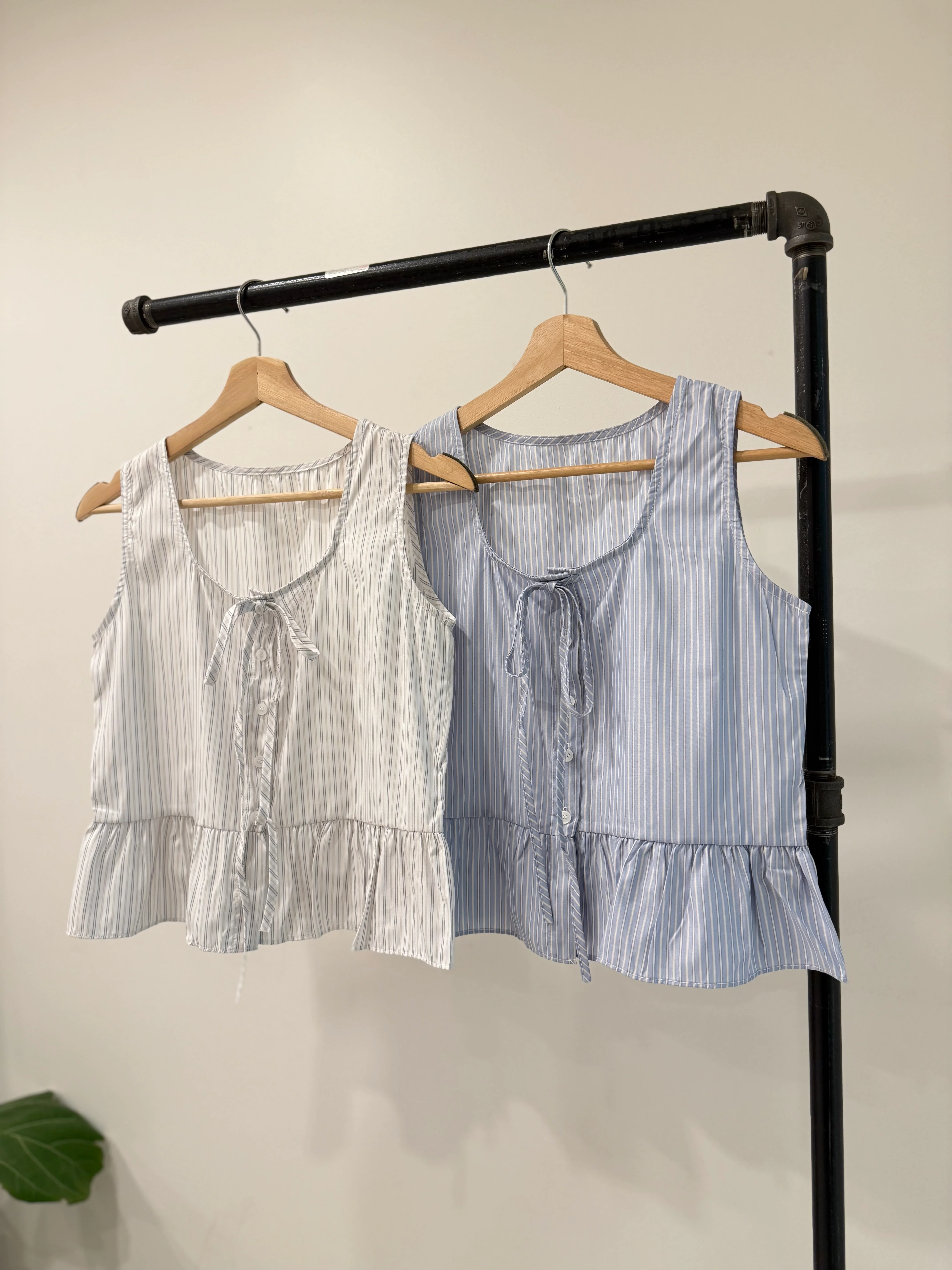 NORAH Ruffle hem stripe top - Image 2