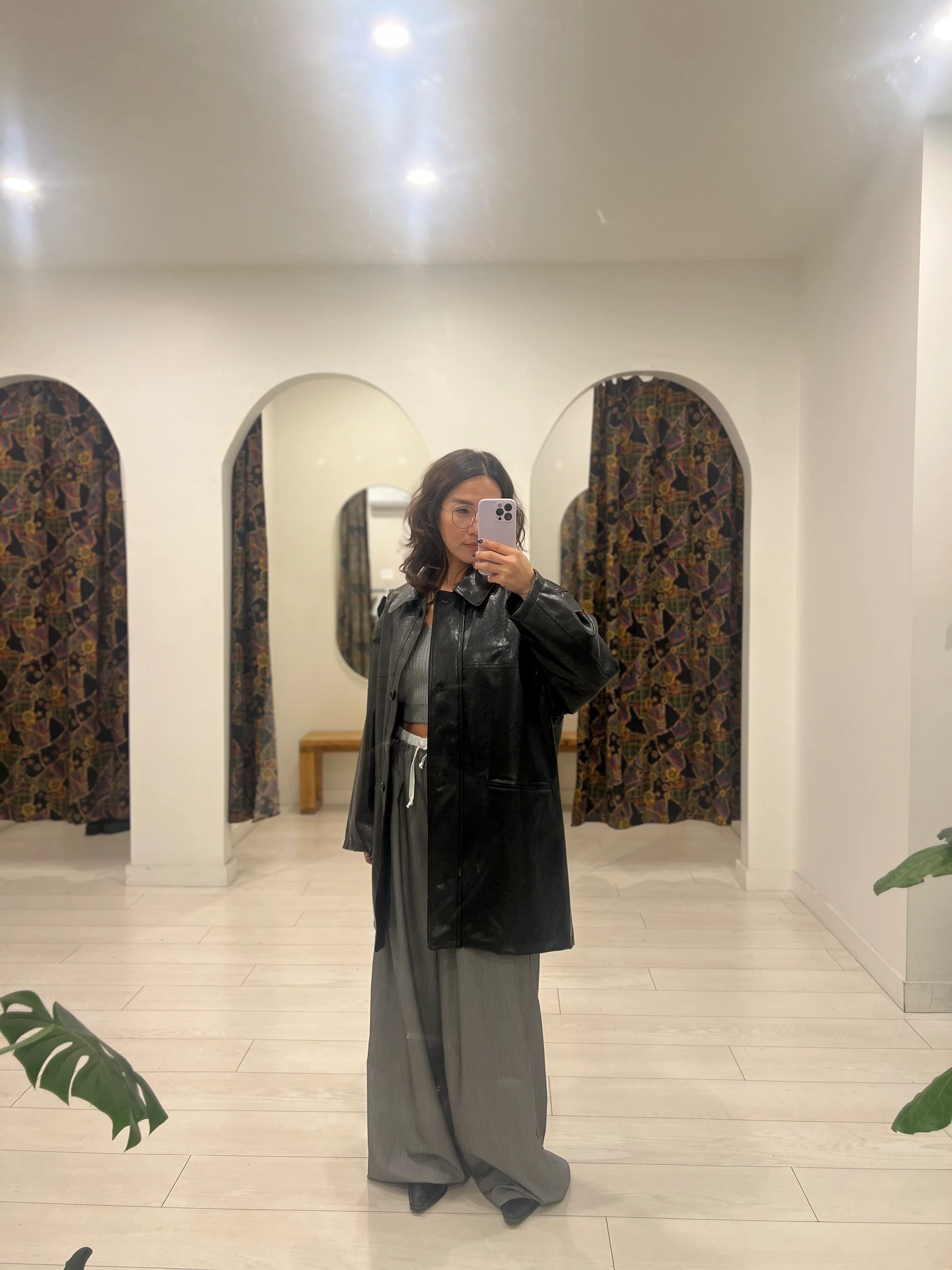 PIKO Shiny faux leather coat - Image 6