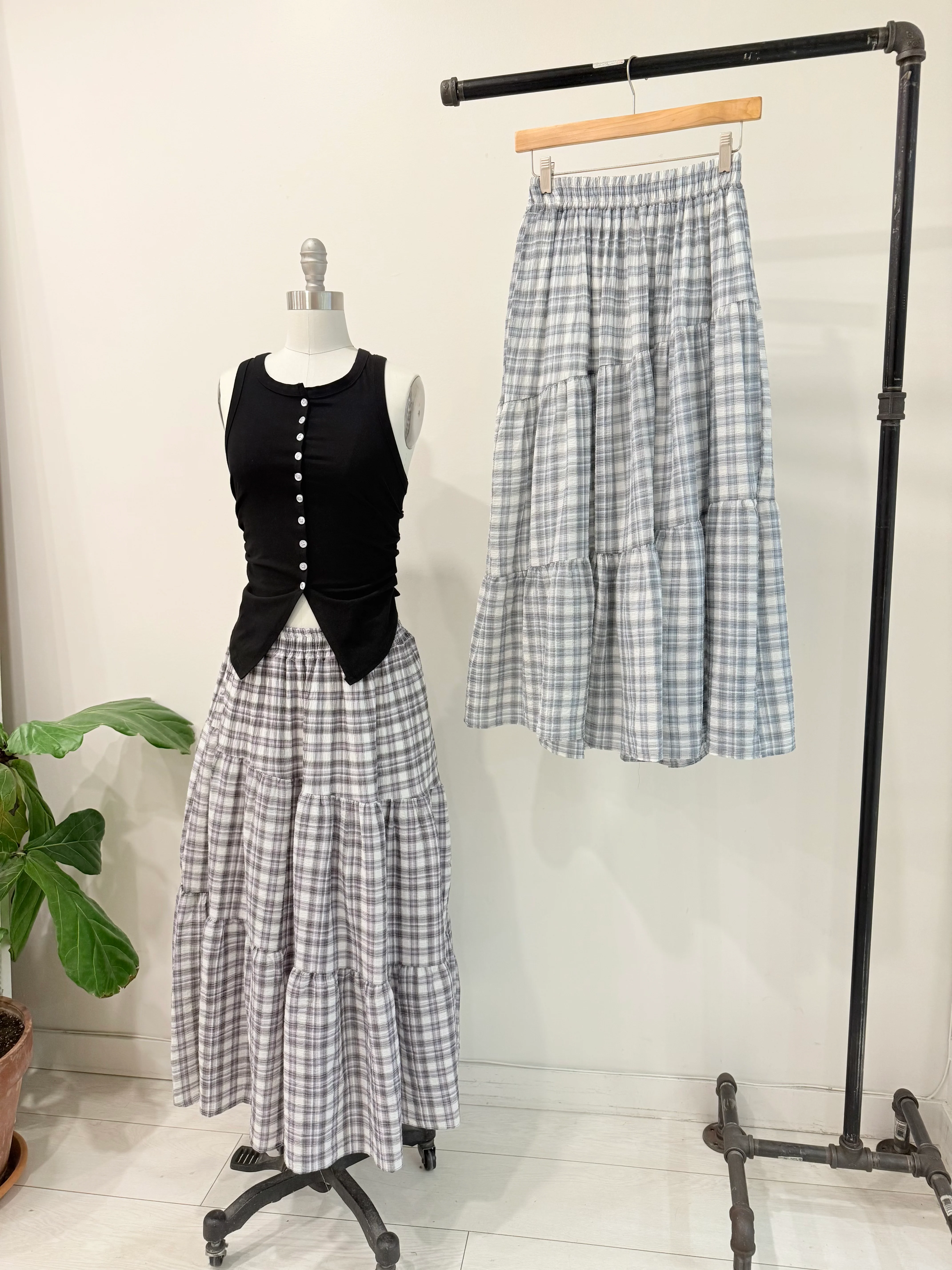 RHEENA Plaid maxi skirt - Image 9