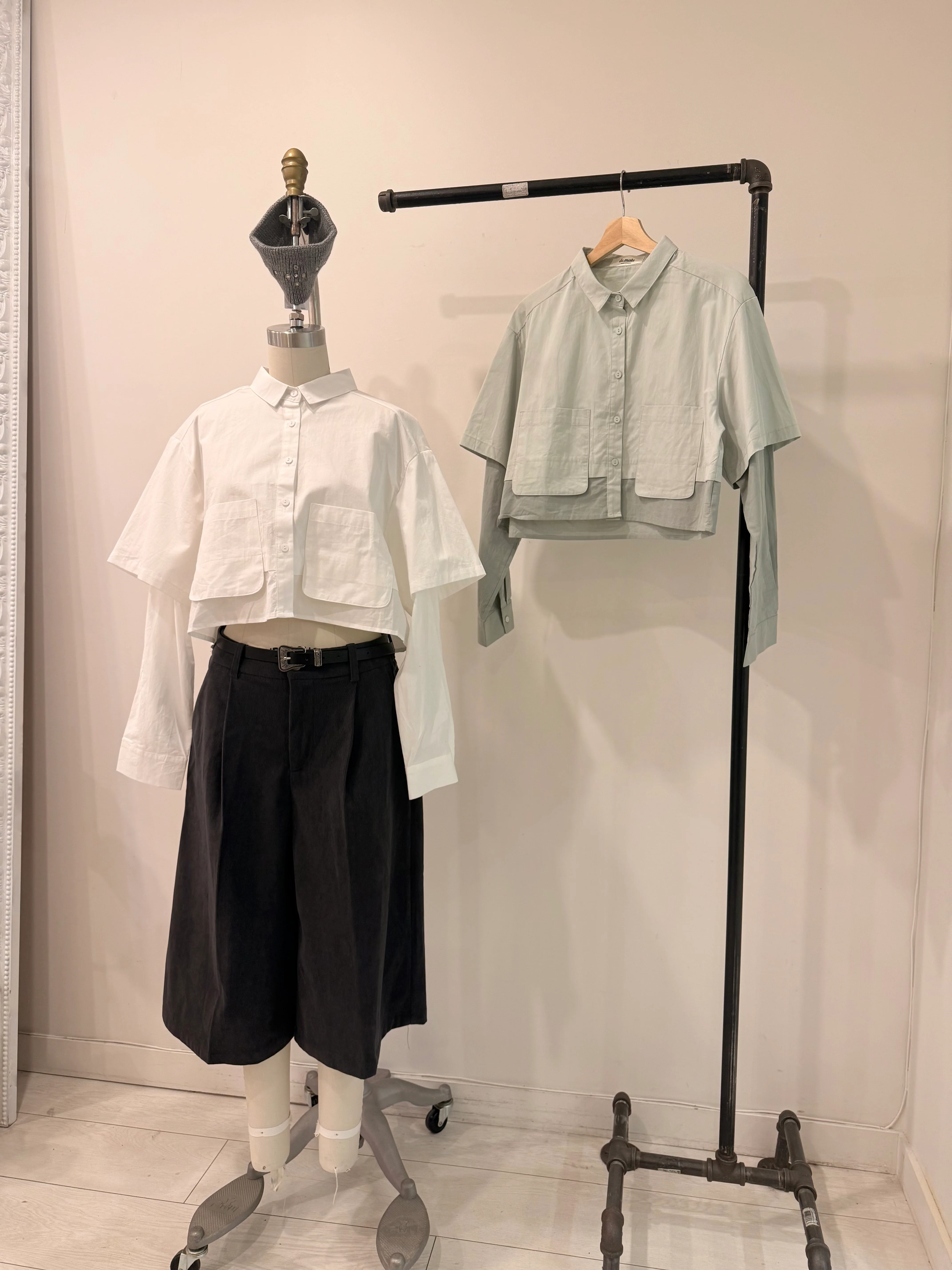 RONNY Layered crop shirt - Image 11