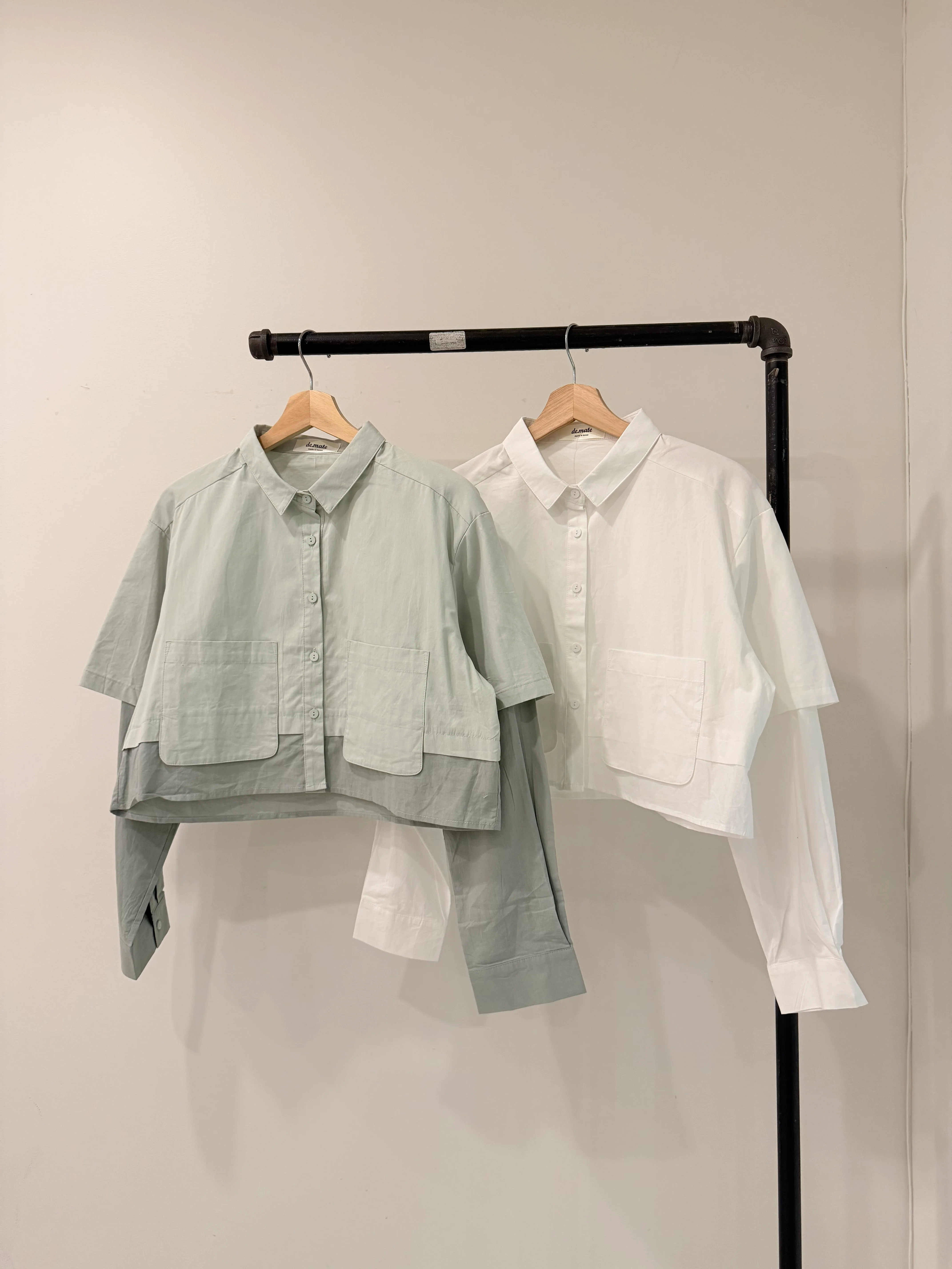 RONNY Layered crop shirt - Image 2
