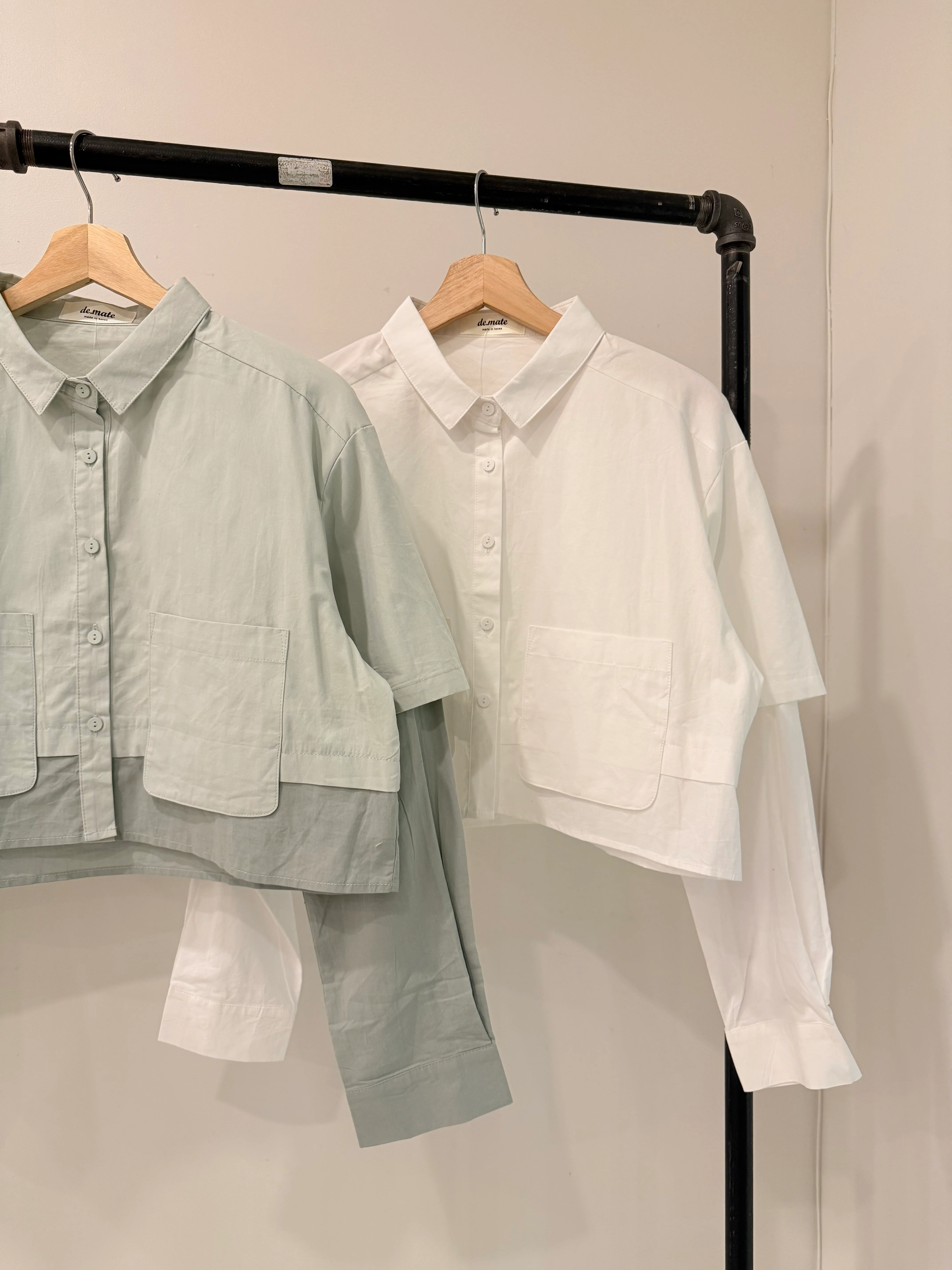 RONNY Layered crop shirt - Image 4
