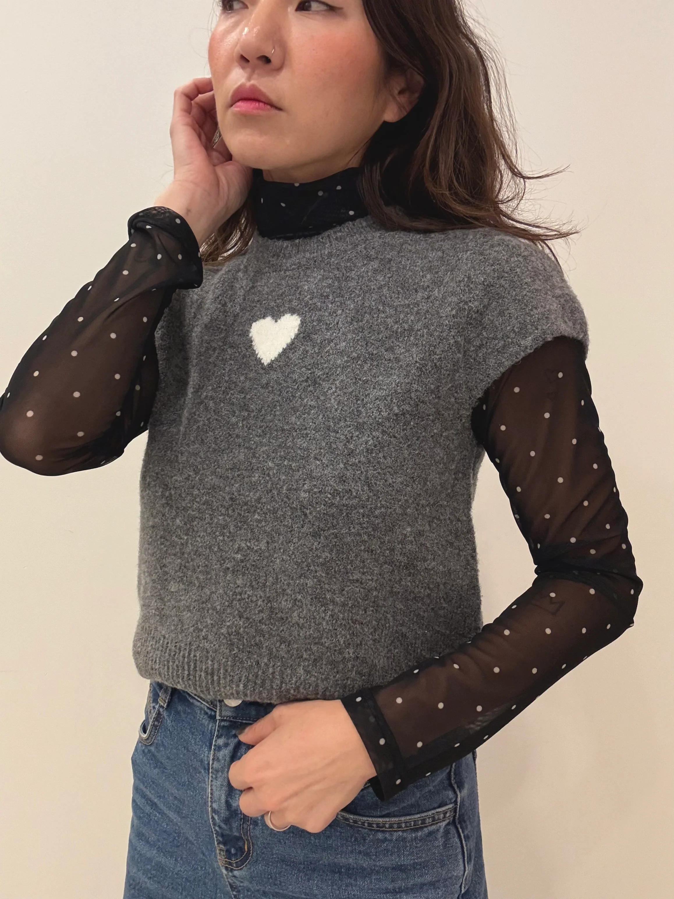 SARANG Heart knit top - Image 4
