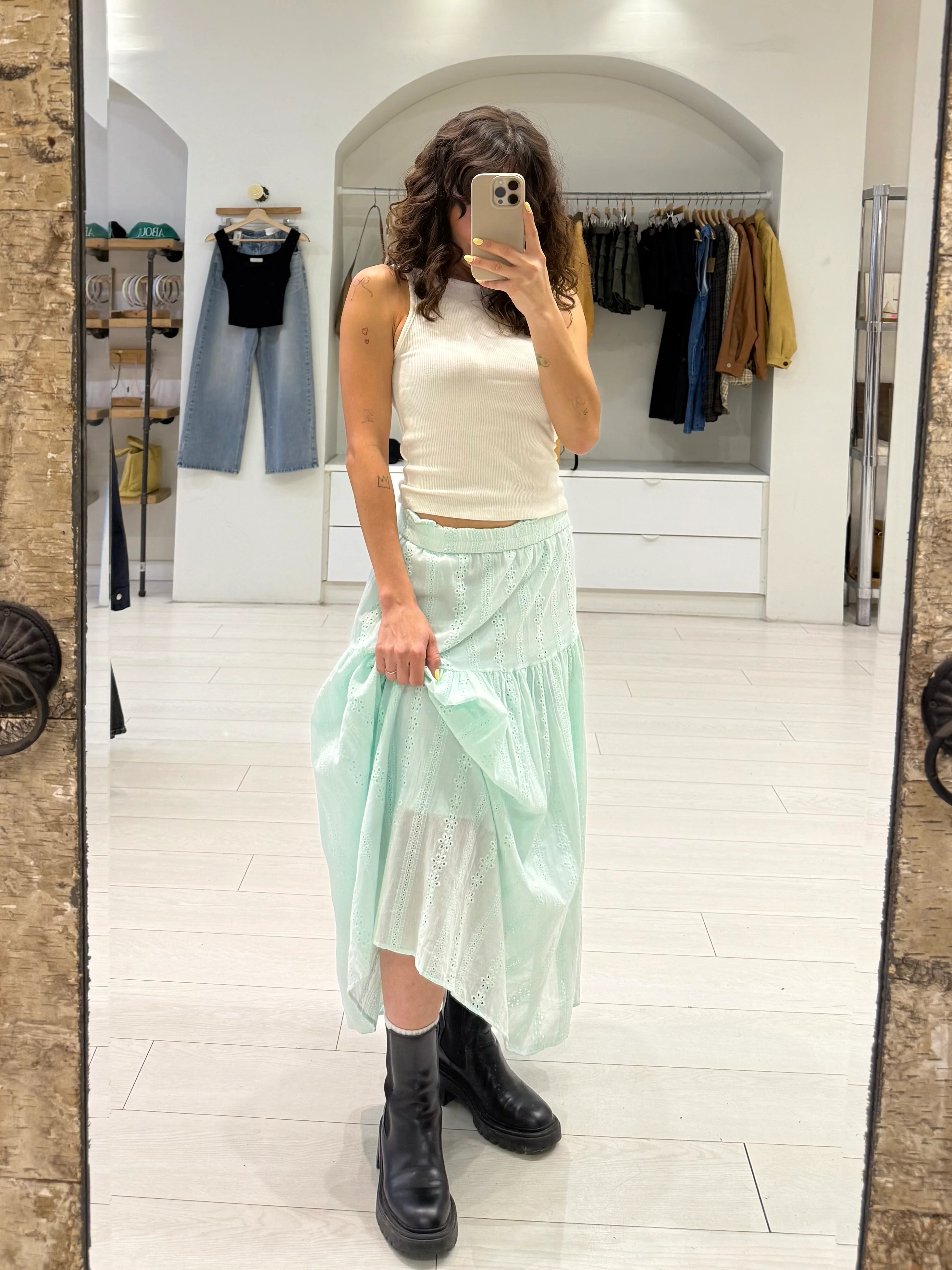 SERENE Eyelet maxi skirt - Image 7