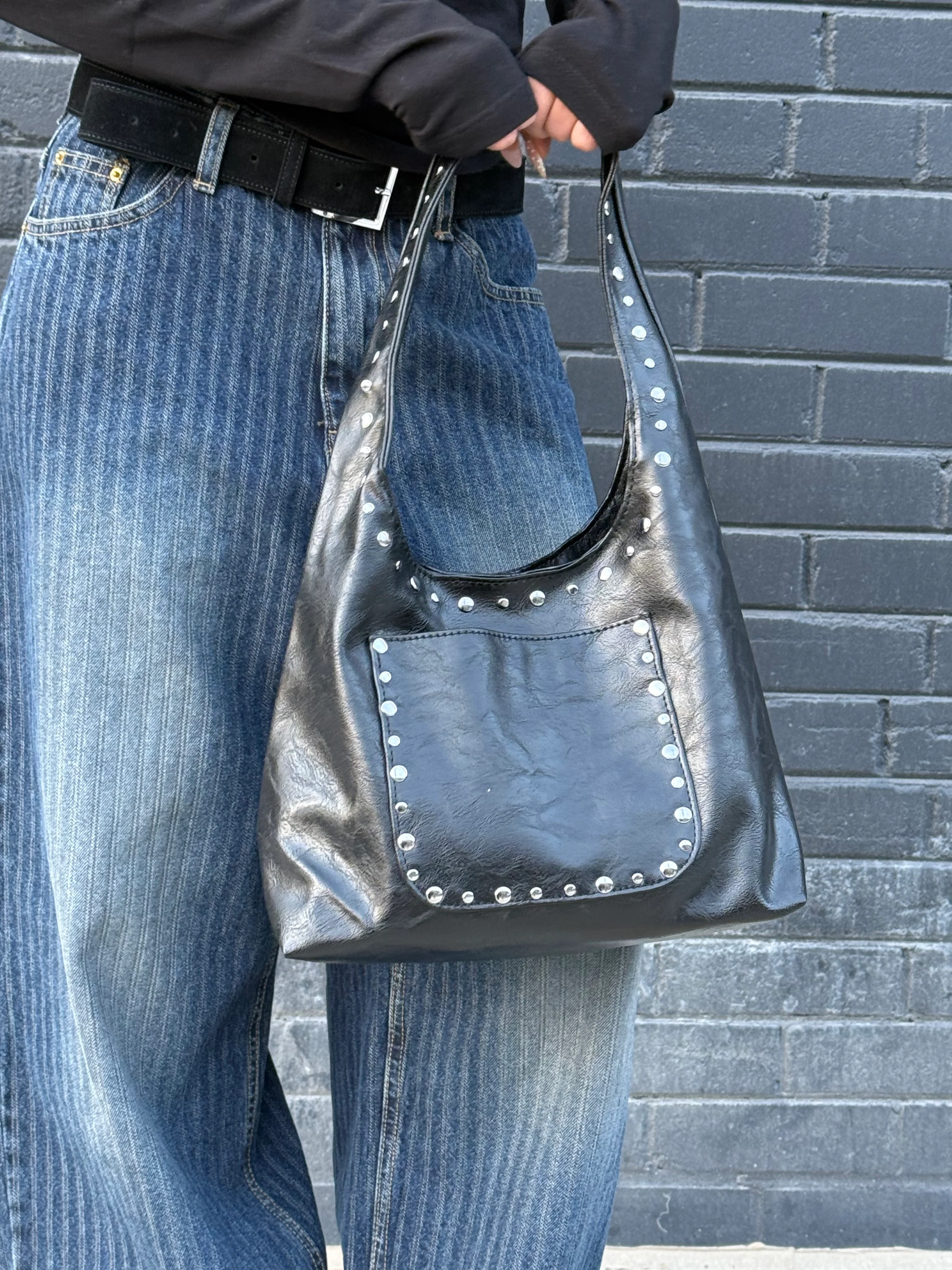 MISHA Studded hobo bag - Image 3