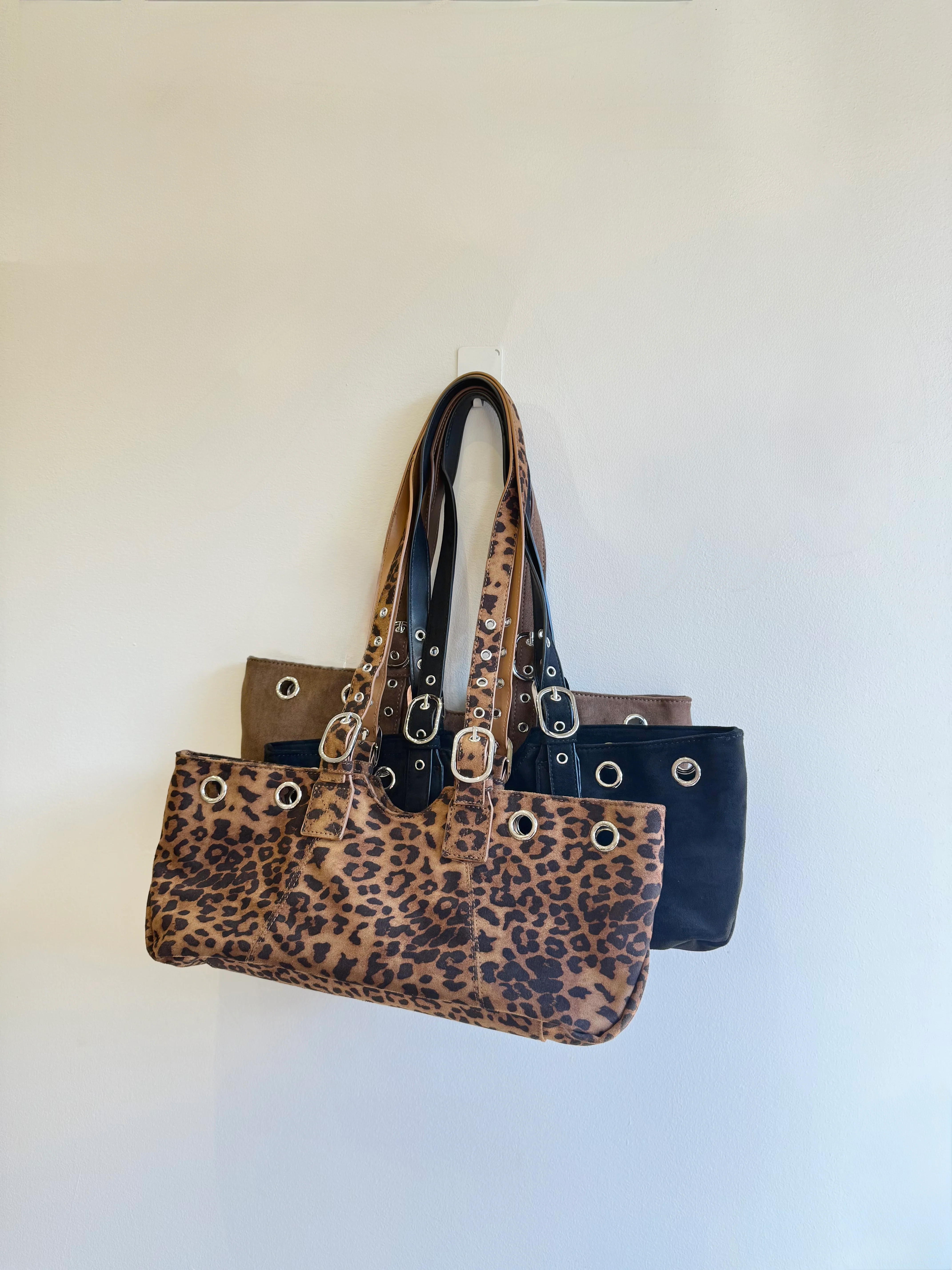 VELO Belted faux suede bag - Image 2