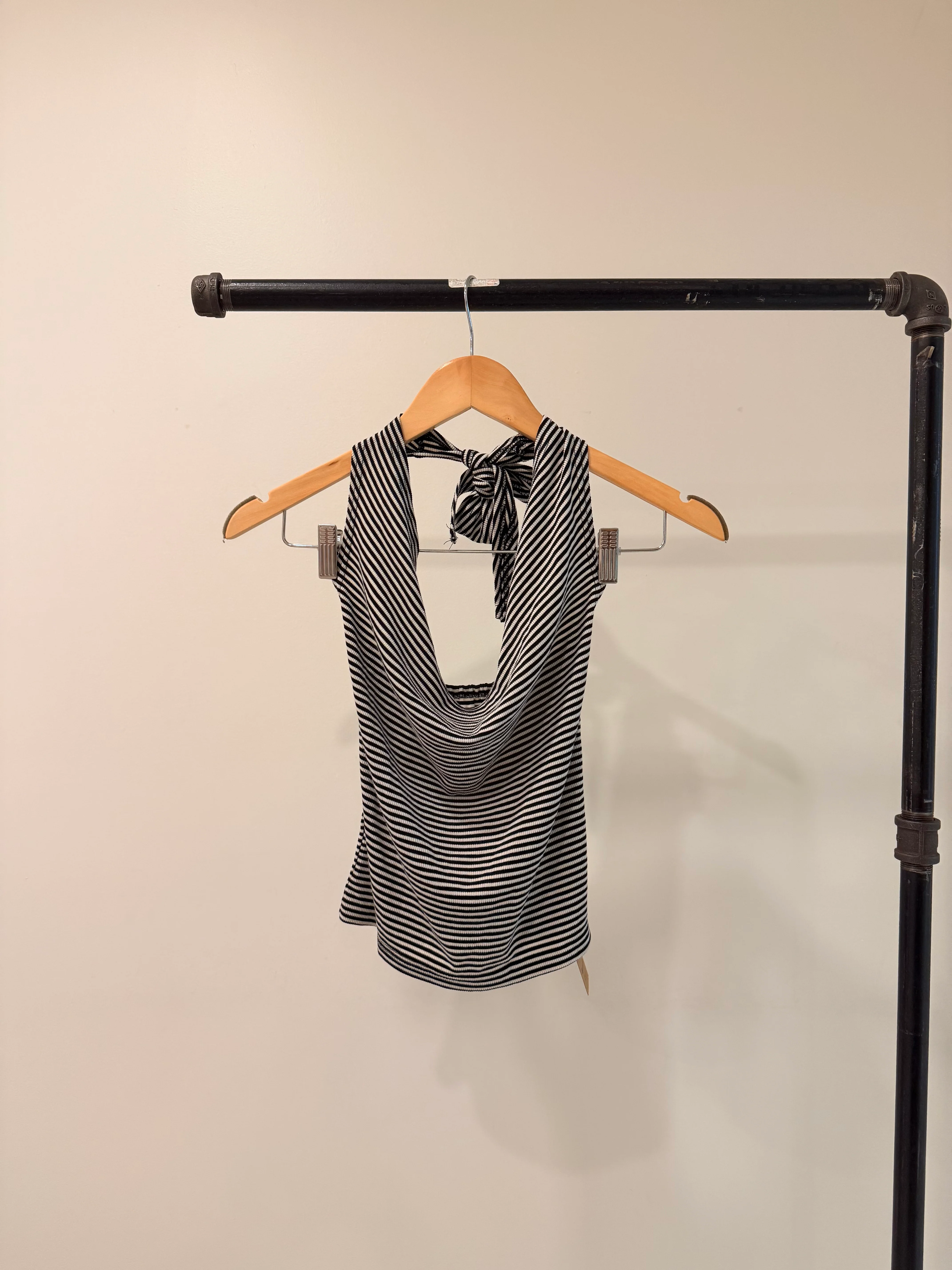 VIVI Cowl-neck stripe halter top - Image 18